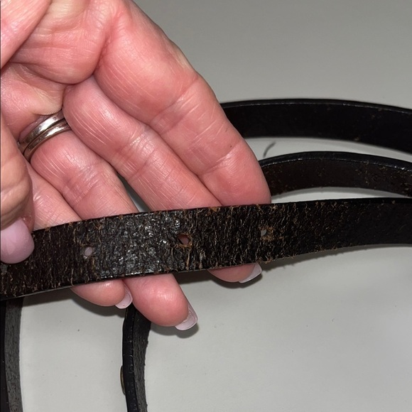 Banana Republic vintage Brown Studded Leather Belt size medium/ preowned - Picture 6 of 8